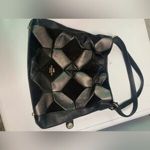 Black COACH shoulder bag with 3 compartments. BEAUTIFUL!